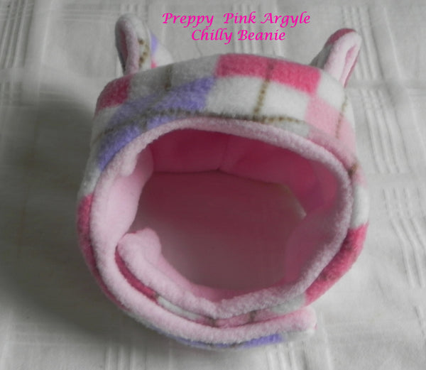 Preppy Pink Argyle: Chilly Beanie Hat