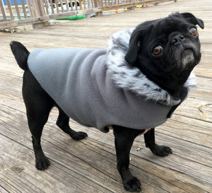 X-tremely Fawn Ski Jacket/Silver Gray – Pug Snuggly by Yogi